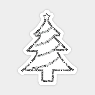 Trombone Christmas Tree Magnet