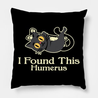 Black Cat I found This Humerus Pillow