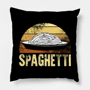 Spaghetti Retro Plate Pillow