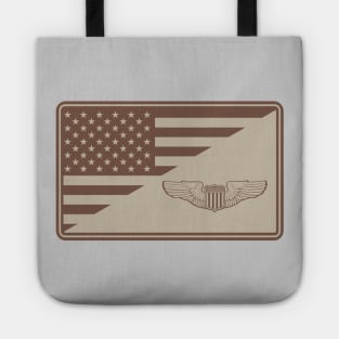 USAF Pilot Wings Patch (desert subdued) Tote