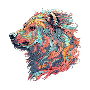 Bear Head Illustration T-Shirt