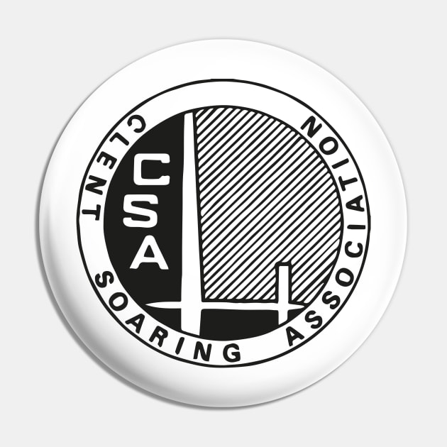 CSA Large/Centred Black Logo Pin by ClentSoaringAssociation