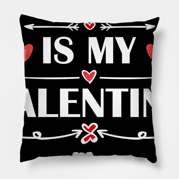 Hockey Is My Valentine T-Shirt Funny Humor Fans Pillow by maximel19722