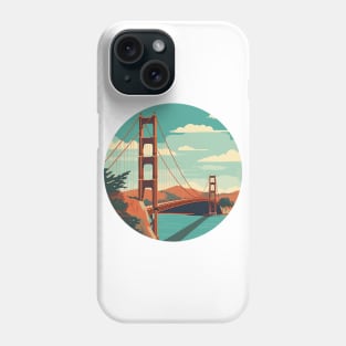 Golden Gate Bridge illustration Phone Case