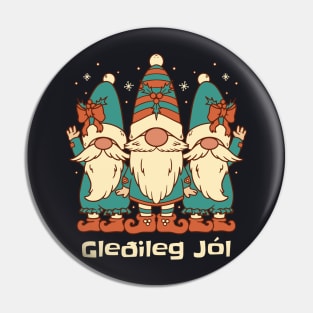 Merry Christmas in Icelandic Pin