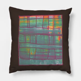 Liminal Space in Teal Weave Pillow