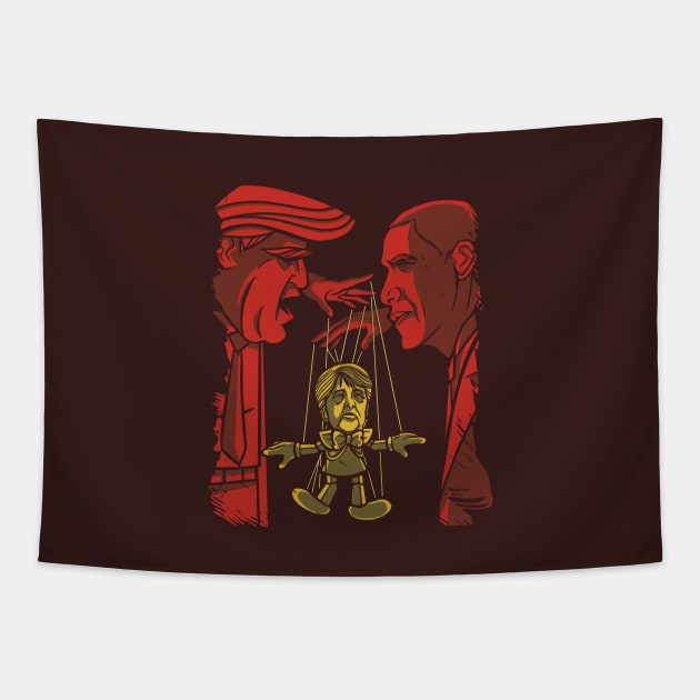 Trump, Obama, Merkel Tapestry by LR_Collections