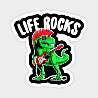 Life Rocks For Dinosaur Rock And Roll Birthday Party Boys Magnet