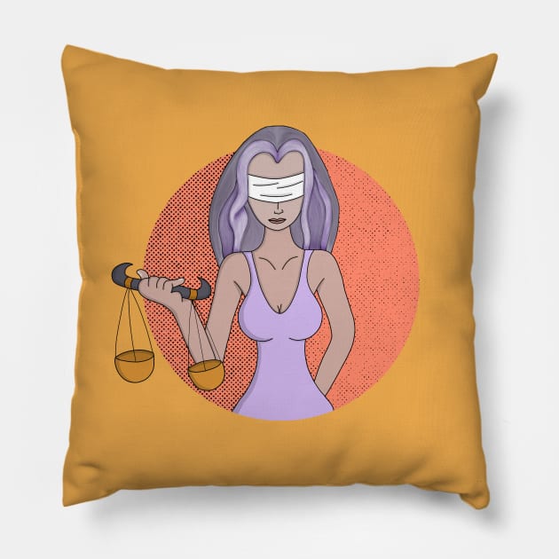 Libra and the Lady of Justice Pillow by DiegoCarvalho