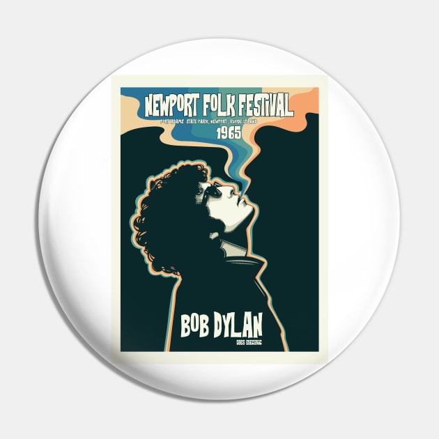 Newport Folk Festival Poster Pin by MickReno