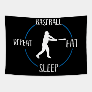 Baseball Eat Sleep Repeat Gift For Baseball Players Tapestry