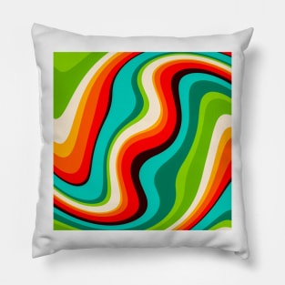 Retro Swirl Design Pillow