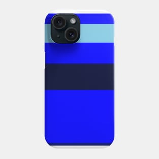 An admirable miscellany of Sky Blue, Blue, Darkblue and Dark Navy stripes. Phone Case