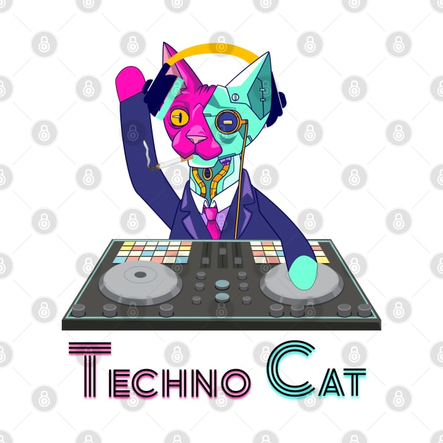 Techno Cat -  Catsondrugs.com - Techno Party Ibiza Rave Dance Underground Festival Spring Break  Berlin Good Vibes Trance Dance technofashion technomusic housemusic by catsondrugs.com