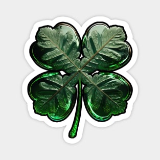 Four-leaved lucky clover for Saint Patrick's Day Magnet