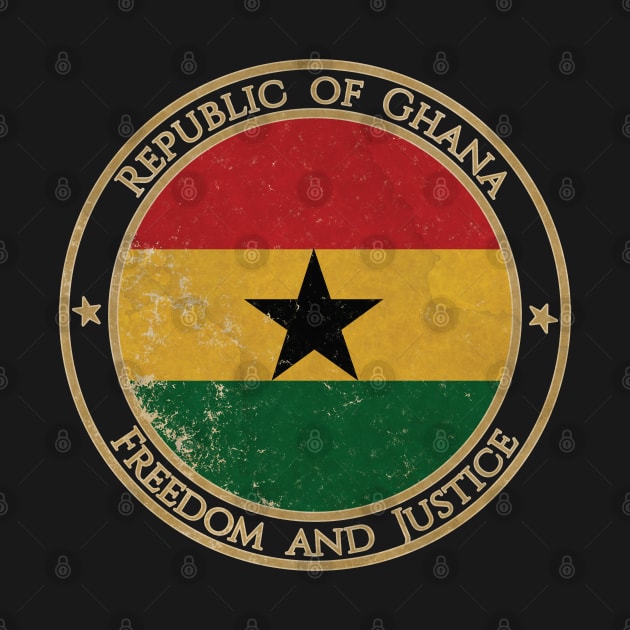 Vintage Republic of Ghana Africa African Flag by DragonXX