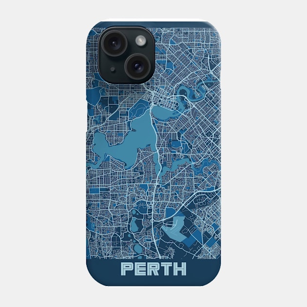 Perth - Australia Peace City Map Phone Case by tienstencil