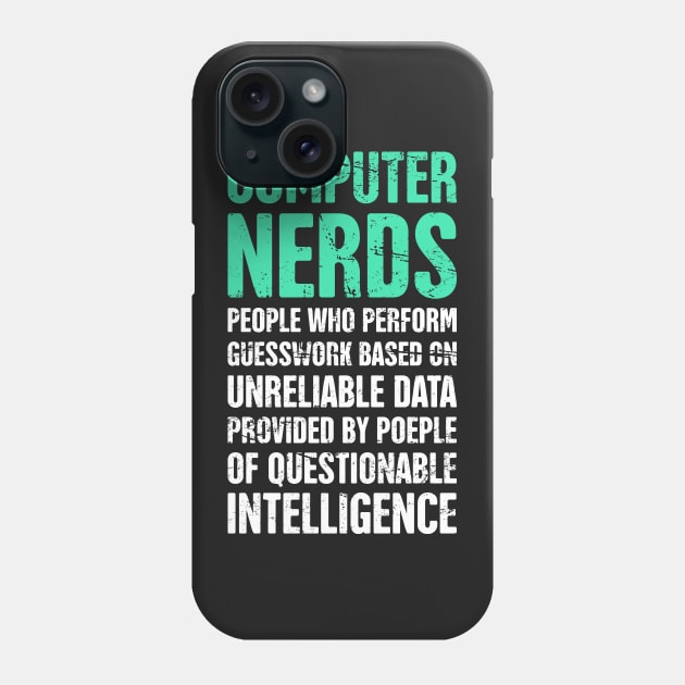 Computer Nerd Dictionary Definition Phone Case by MeatMan