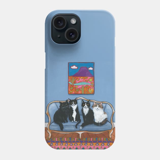 The Sofa Cats Phone Case by KilkennyCat Art