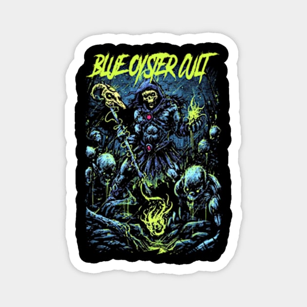 BLUE OYSTER CULT BAND DESIGN Magnet by Rons Frogss