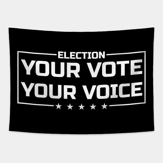 Your Vote Your Voice white Tapestry by pASob