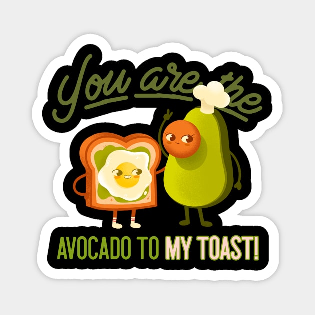 Avocado Toast Cool Avocado Couple Bread Chef Breakfast Magnet by TV Dinners