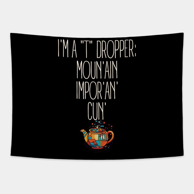 T Dropper Punctuation Saves Lives Teacher Design Tapestry by DanielLiamGill