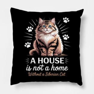 Russian Longhair Cat Sunshine Siberian Forest Cat Pillow