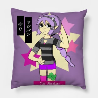 Yuri Marzipan the Oni - Cute Preppy (pastel goth palette) Pillow