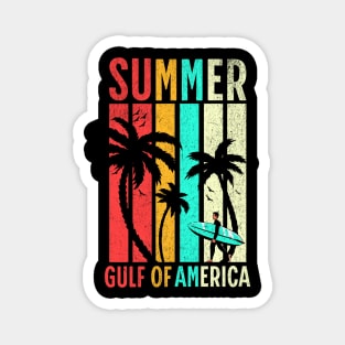 Summer Gulf of USA America – Retro Vintage Beach Vibes Magnet