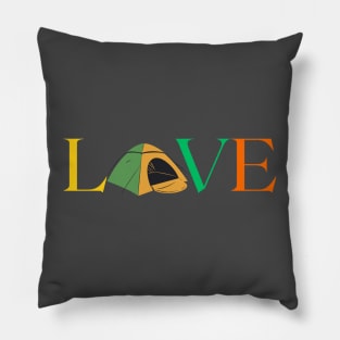 Love Camping Pillow