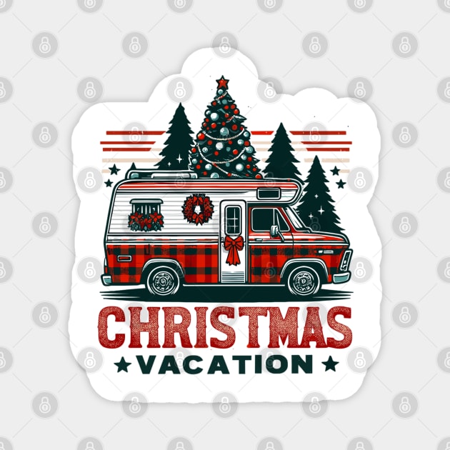 Christmas Vacation Plaid Rv Magnet by AlephArt