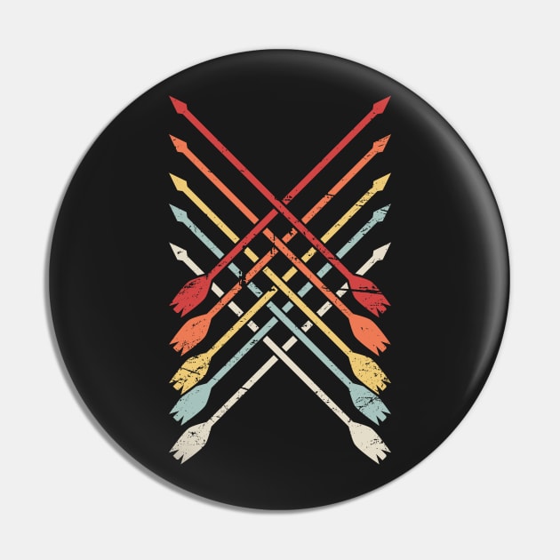 Retro Archery Bow Hunting Arrows Pin by MeatMan