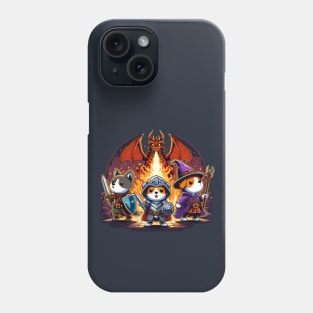 Cute Kawaii Funny RPG Fantasy World Board Game Dog Pet Lover Dragon Knight Archer Wizard Kemono Phone Case