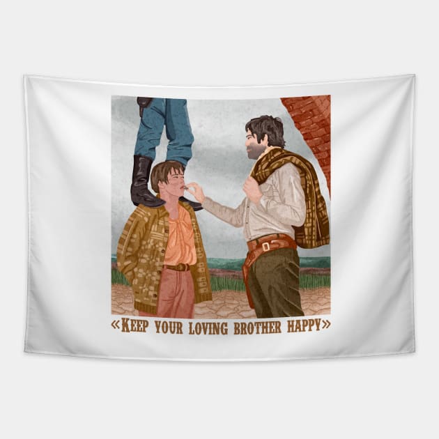 Keep your loving brother happy Tapestry by Karla-Kiky