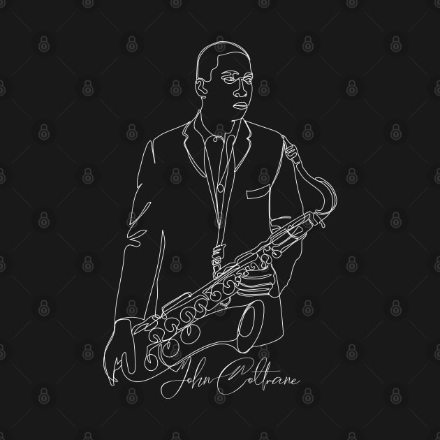 Coltrane's jazz line art (bright line) by comecuba67