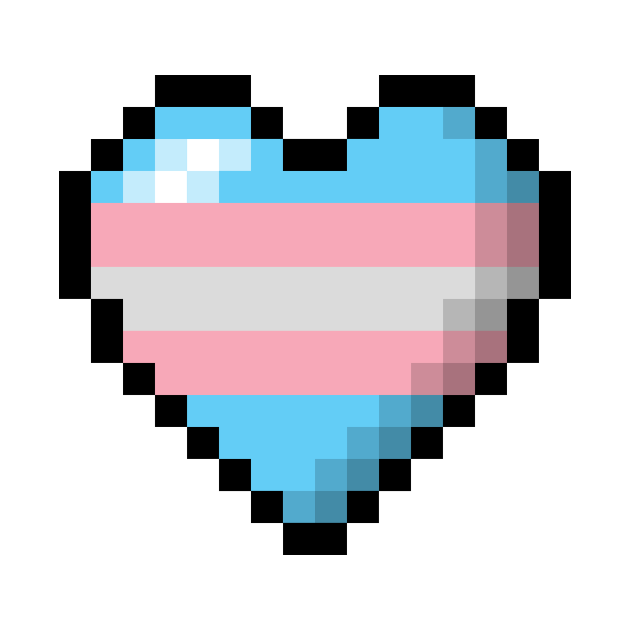 Disover Transgender Pixel Heart - Transgender Pride - T-Shirt