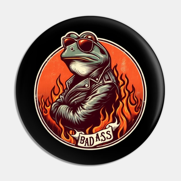 badass frog Pin by Anthony88