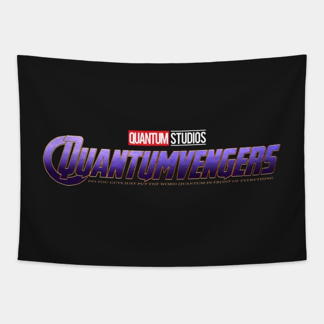 Quantumvengers Logo Tapestry by tysonstreet