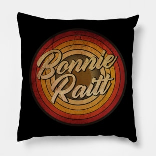 arjunthemaniac,circle retro faded Bonnie Raitt Pillow