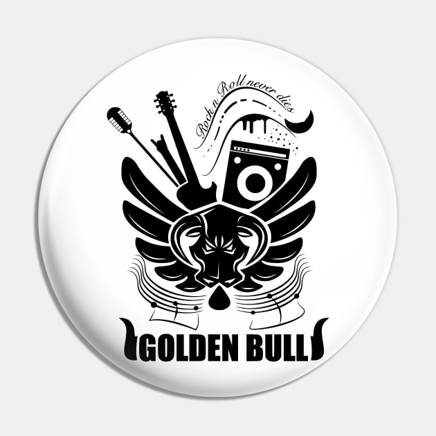 Golden bull Pin by aSmilingThing