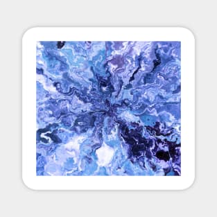 Watercolor Tanzanite Marble Stone Magnet