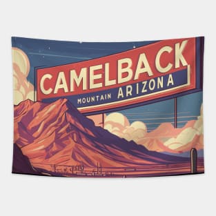 Retro Camelback mountain phoenix az Tapestry