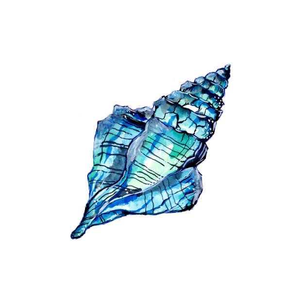 Blue Conch Sea Shell by ZeichenbloQ