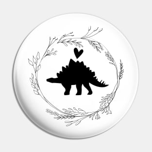 Dinosaur Lover-Floral Look Pin