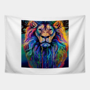 Cute Lion Drawing Tapestry