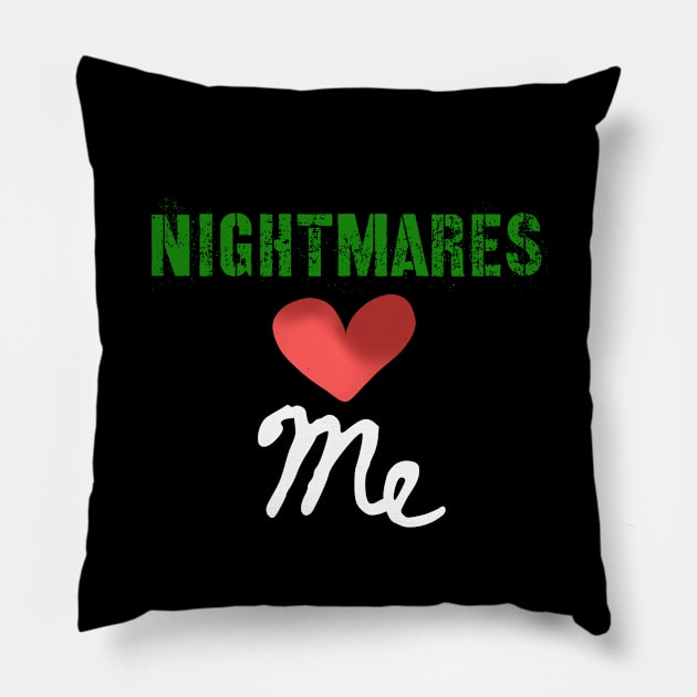 Nightmares Love-Heart Me Pillow by wildjellybeans