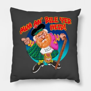 AWA AN' BILE YER HEID traditional Scottish Welcome Pillow