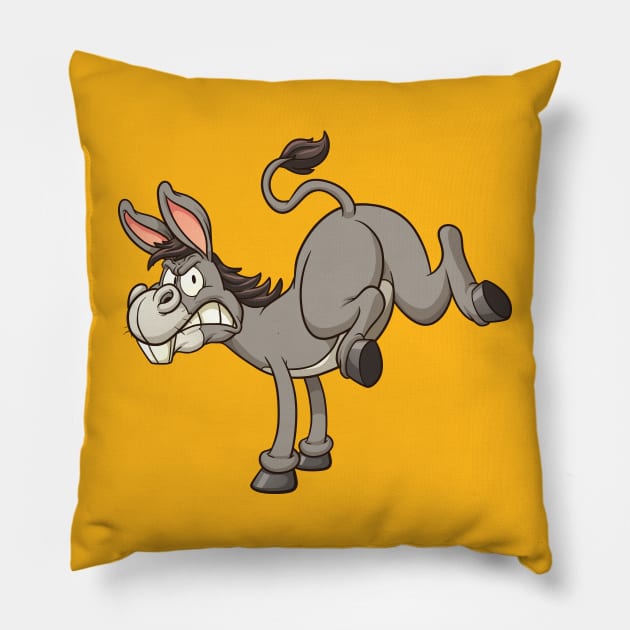 Donkey Kick Pillow by memoangeles