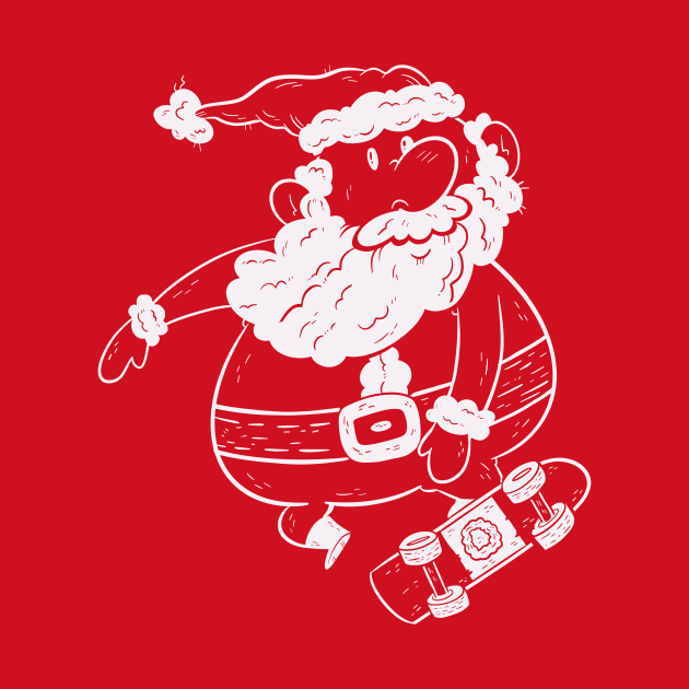 Skateboarding Santa by NamelessPC